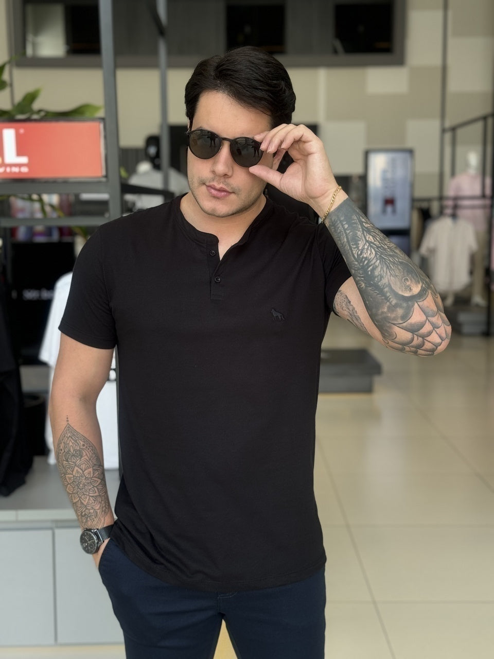 Camiseta Acostamento Casual Masculino