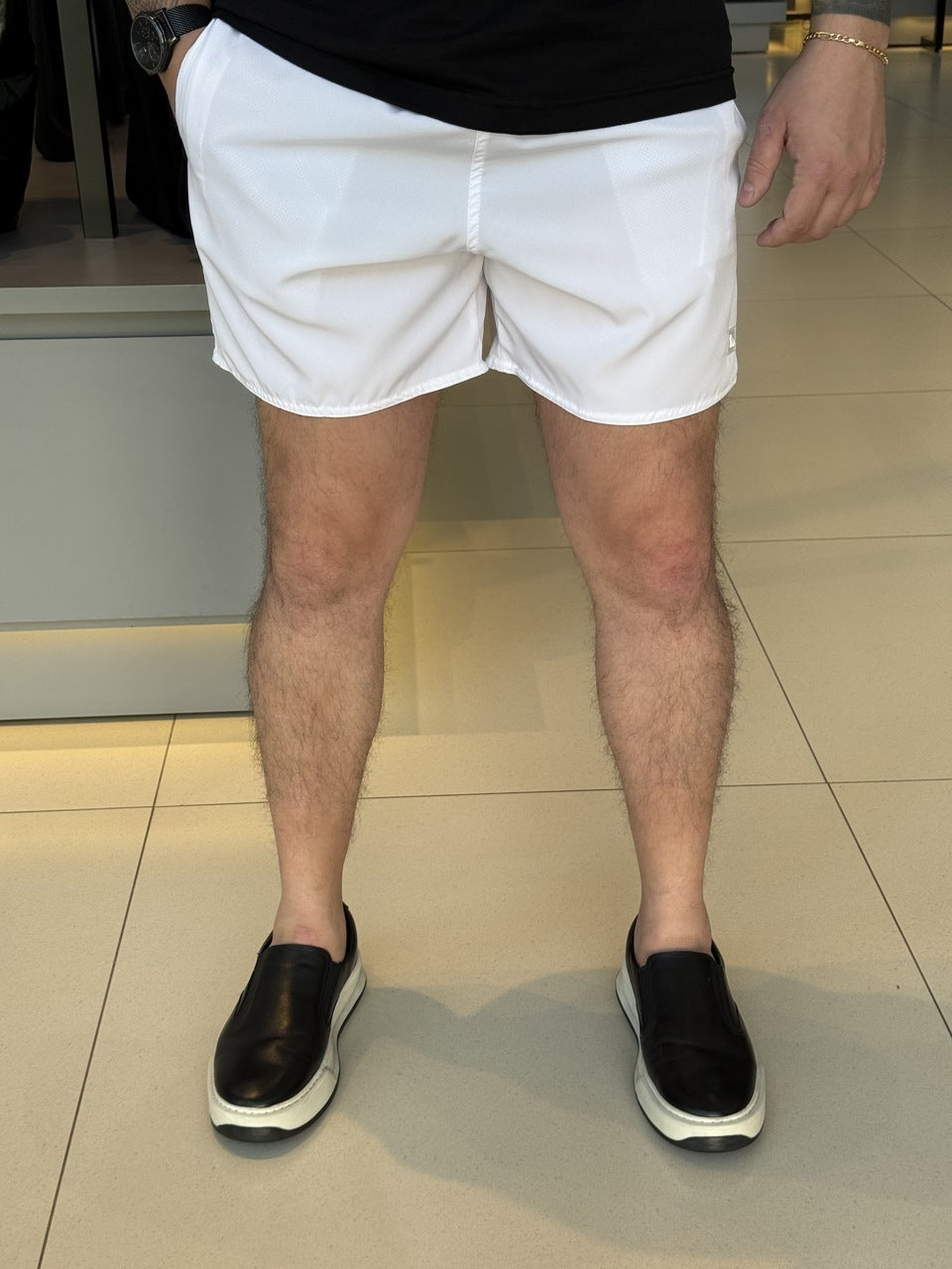 Short Acostamento Plus Size Elastano Masculino